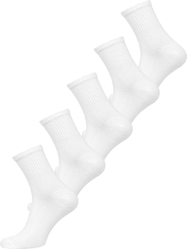 Białe skarpetki męskie Denley A8007-5P 5 PACK
