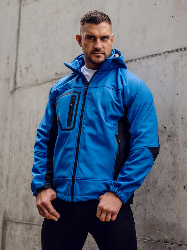 Kurtka męska softshell niebieska Denley T019A
