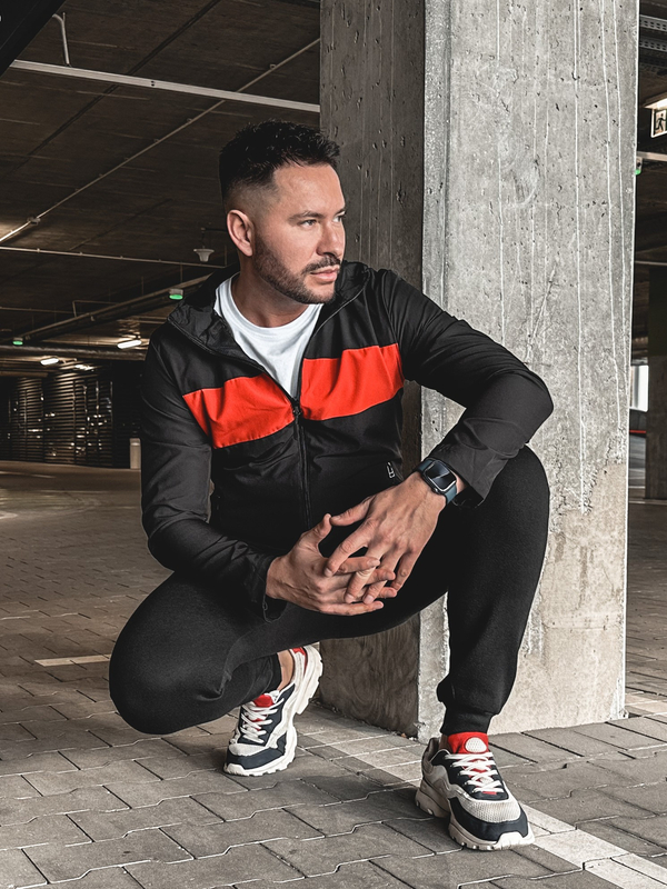 Czarna wiatrówka kurtka męska sportowa Denley HM147