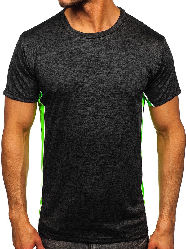 Czarny T-shirt treningowy męski Denley HM072