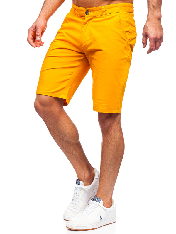 Camelowe krótkie spodenki szorty męskie Denley 1140