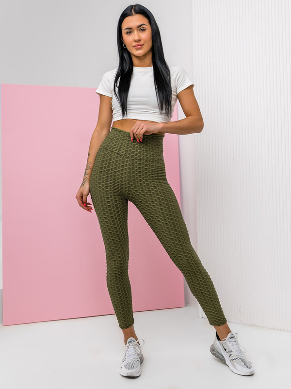 Khaki legginsy damskie Denley YW88024