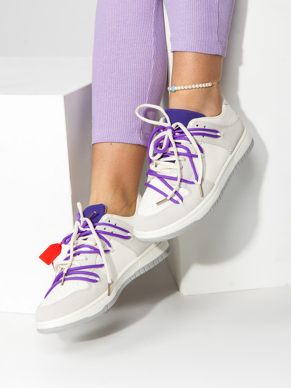 Fioletowe buty damskie sneakersy Denley SN1002