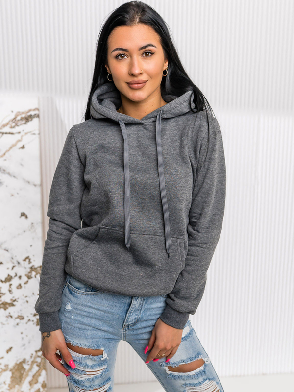Bluza damska grafitowa kangurka Denley W02A1