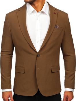 Brązowa marynarka męska casual Denley 026